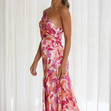 Vestido de Satén Floral Diane