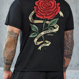 Camiseta Gráfica 'Nunca Separar' con Diseño de Rosa