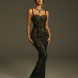 Vestido de Encaje Elegante Paola™ con Tirantes para Bodas y Eventos