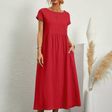Vestido Elegante de Cuello Redondo Greta™
