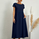 Vestido Elegante de Cuello Redondo Greta™