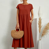 Vestido Elegante de Cuello Redondo Greta™
