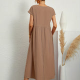 Vestido Elegante de Cuello Redondo Greta™