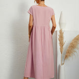 Vestido Elegante de Cuello Redondo Greta™