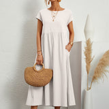 Vestido Elegante de Cuello Redondo Greta™