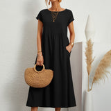 Vestido Elegante de Cuello Redondo Greta™