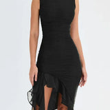 Vestido Asimétrico con Volantes Pia ™