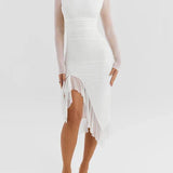 Vestido Asimétrico con Volantes Pia ™