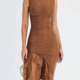 Vestido Asimétrico con Volantes Pia ™