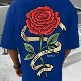 Camiseta Gráfica 'Nunca Separar' con Diseño de Rosa