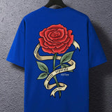 Camiseta Gráfica 'Nunca Separar' con Diseño de Rosa