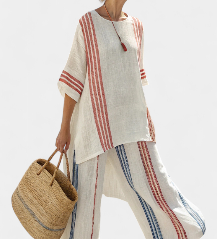 Conjunto Oversize de Dos Piezas con Rayas Mirthe