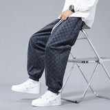 Pantalones de Sudadera de Pana a Cuadros