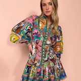 Vestido Corto Violeta™ Colorido