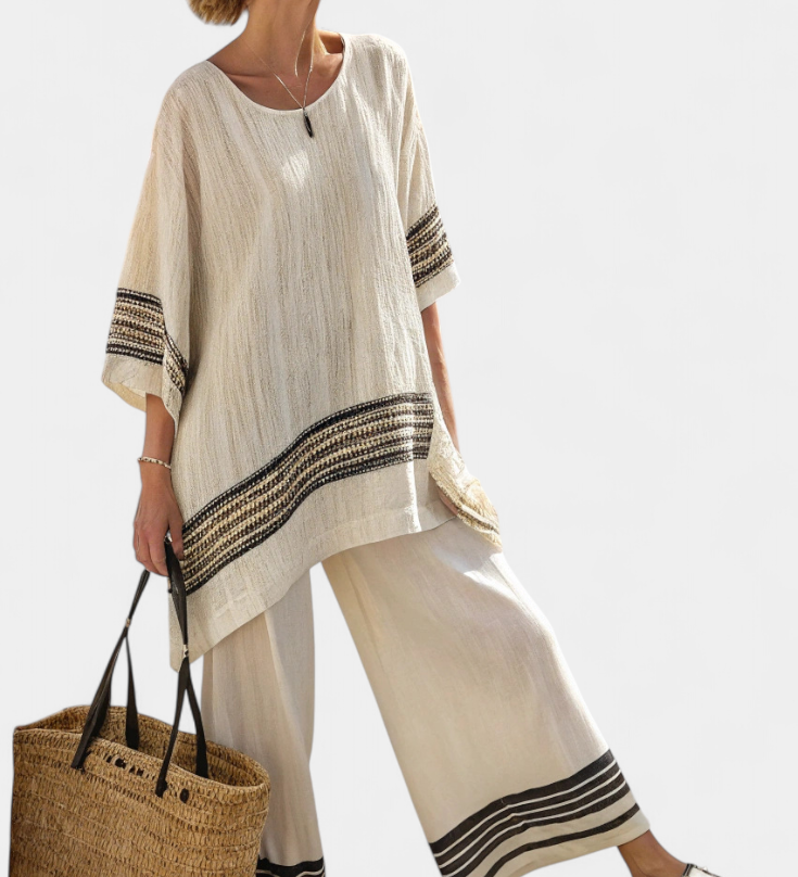 Conjunto Oversize de Dos Piezas con Rayas Mirthe