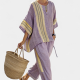 Conjunto Aireado de Dos Piezas Rayado Oversize Mirthe