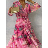 Vestido Floral Elegante Kalani con Escote en V para Mujer