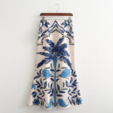 Conjunto Diana™ Elegante con Estampado Floral Azul
