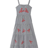 Vestido de Cuadros Marina™ con Detalles Náuticos