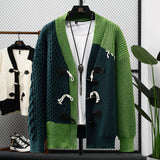 Cardigan de Punto Patchwork