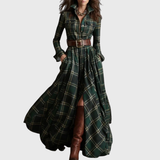 Vestido Maxi Cuadros Lina