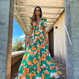 Vestido Floral Calado Luz para Mujer
