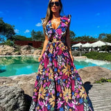 Vestido Floral Calado Luz para Mujer