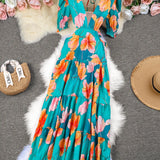 Vestido Floral Calado Luz para Mujer
