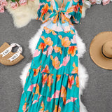 Vestido Floral Calado Luz para Mujer