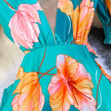 Vestido Floral Calado Luz para Mujer