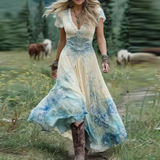 Vestido Floral Fluido Celestine