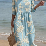 Vestido Vintage Bordado Raquel