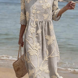 Vestido Vintage Bordado Raquel