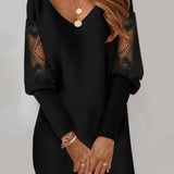 Vestido Caterine de Mangas de Encaje