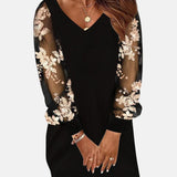 Vestido Corto de Encaje Noémie con Escote en V
