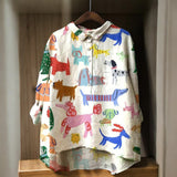 Blusa Exclusiva Astrid con Estampado de Perro