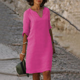 Vestido Amara con Cuello en V