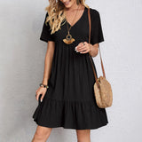 Vestido Mini de Manga Corta Imma™ Primavera/Verano