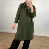 Vestido Juvenil con Capucha Glorita y Corte en A