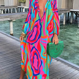 Vestido Largo Bohemio Élise con Cuello en V