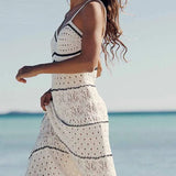 Vestido Paloma™ Blanco Elegante de Punto