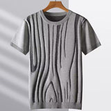Camiseta de Punto de Seda Fría Jacquard Hype