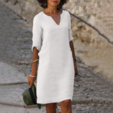 Vestido Timeless Silvia con cuello en V