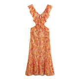 Vestido Marisol™ Elegante en Naranja