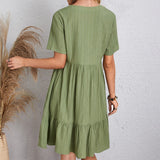 Vestido Mini de Manga Corta Imma™ Primavera/Verano