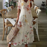 Vestido Largo Dúnia™ con Estampado y Volantes