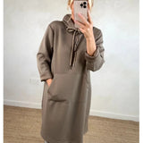 Vestido Juvenil con Capucha Glorita y Corte en A