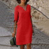 Vestido Amara con Cuello en V