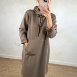 Vestido Juvenil con Capucha Glorita y Corte en A