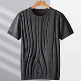 Camiseta de Punto de Seda Fría Jacquard Hype